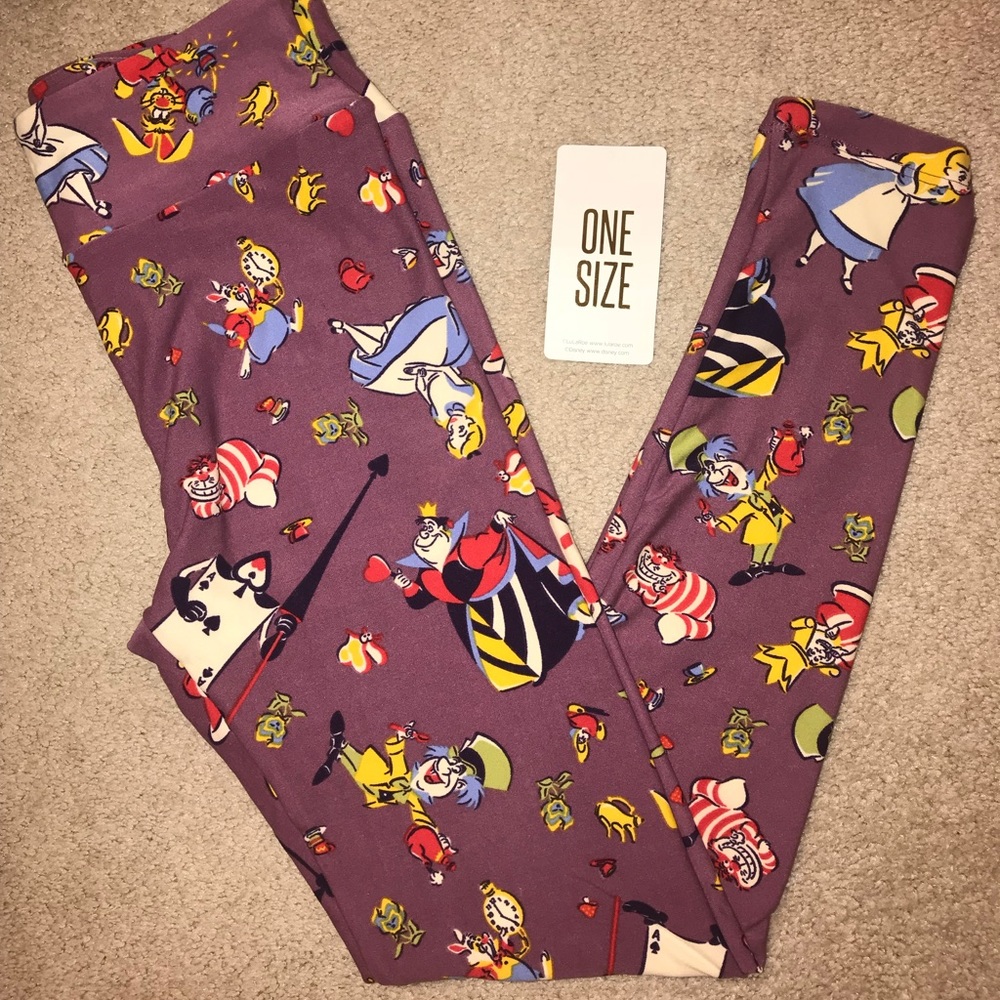 NWOT! LuLaRoe Disney Alice in Wonderland Leggings